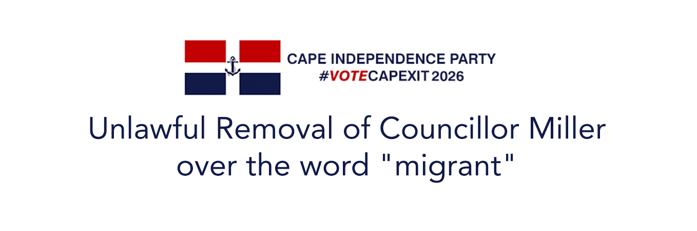 Unlawful Removal of Councillor Miller over the word migrant